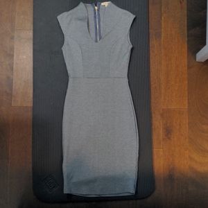 Charcoal Midi Cap Sleeve Dress Size: Small